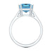 Emerald Cut Blue Topaz Solitaire Dress Ring