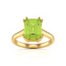 Emerald Cut Peridot Solitaire Dress Ring