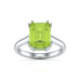 Emerald Cut Peridot Solitaire Dress Ring