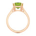 Emerald Cut Peridot Solitaire Dress Ring