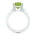 Emerald Cut Peridot Solitaire Dress Ring