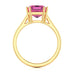 Emerald Cut Pink Topaz Solitaire Dress Ring