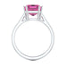 Emerald Cut Pink Topaz Solitaire Dress Ring