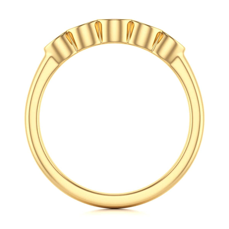 Diamond Rubover Ruby Half Eternity Ring in 18ct Gold and Platinum