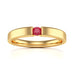 Round Shape Ruby Engagement Ring in 18ct Gold and Platinum