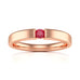 Round Shape Ruby Engagement Ring in 18ct Gold and Platinum