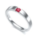 Round Shape Ruby Engagement Ring in 18ct Gold and Platinum