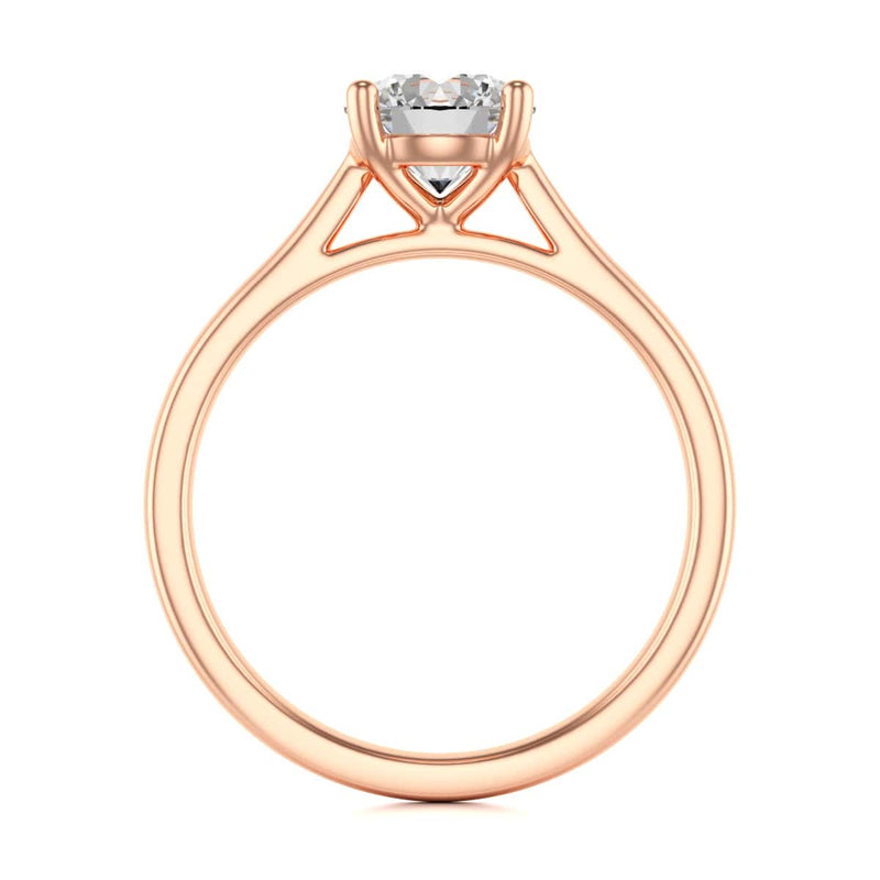 Diamond Engagement Ring- Round Four Claw Split Tapered Shank