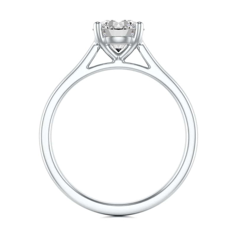 Diamond Engagement Ring- Round Four Claw Split Tapered Shank