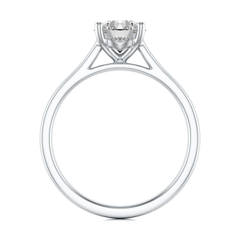 Diamond Engagement Ring- Round Four Claw Bar Split Parallel Shank