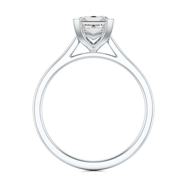 Diamond Engagement Ring- Princess Corner Claw Split Tapered Shank